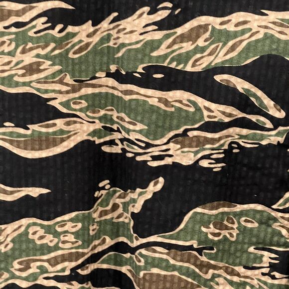 Stussy - Tiger Camo Seersucker Mac (#115347)  - Black, Green - Picture 7 of 7